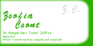zsofia csont business card