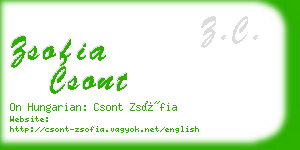 zsofia csont business card